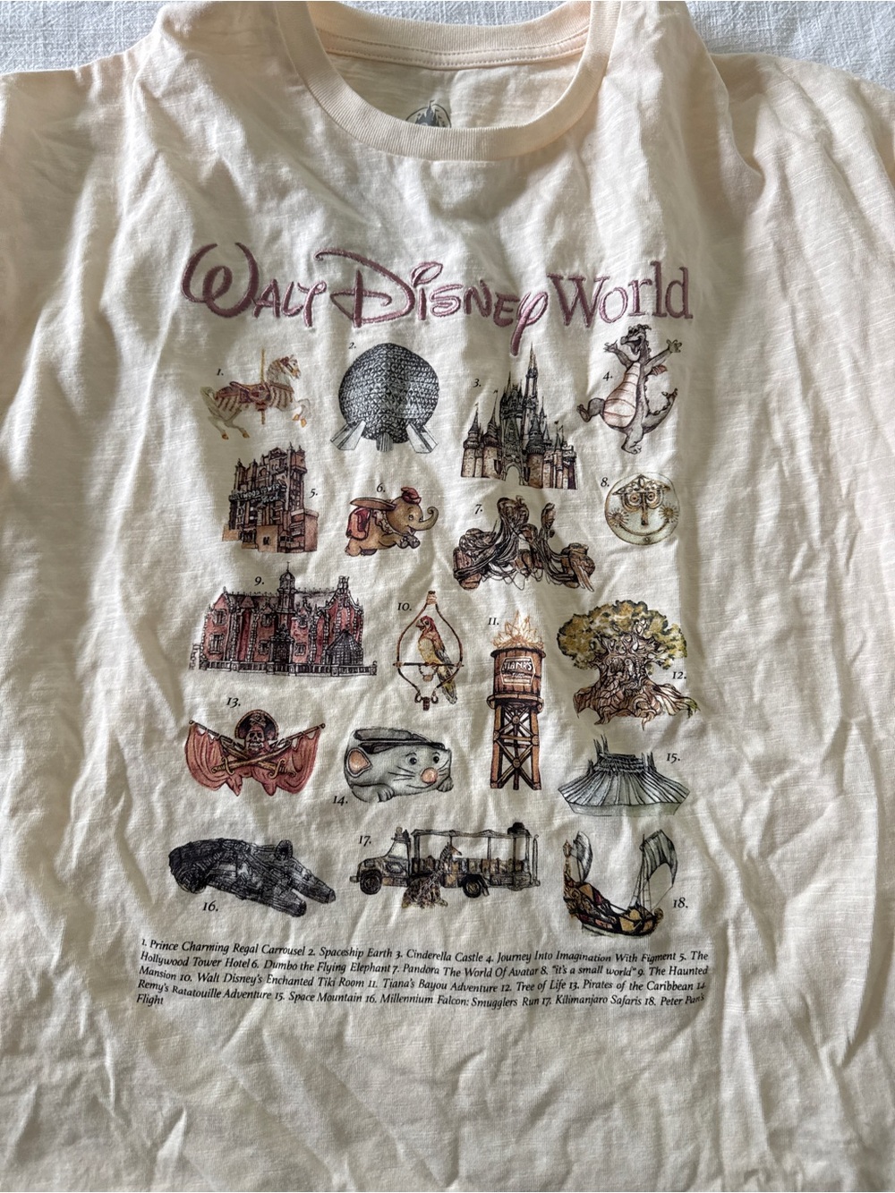 Disney Graphic Tee in Light Peach/ Cream - Picture 2 of 3